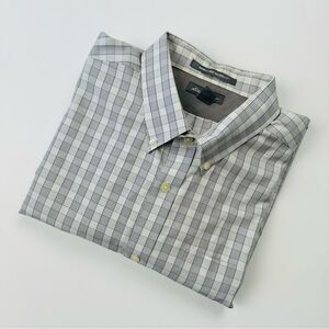 Eddie Bauer Men's XL Gray Button-Down Shirt Long Sleeve Plaid Office Casual